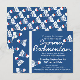 Sommerveranstaltung "Badminton" lädt blau-weiß ein Einladung