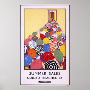 Sommerverkäufe schnell erreicht mit dem Untergrund Poster