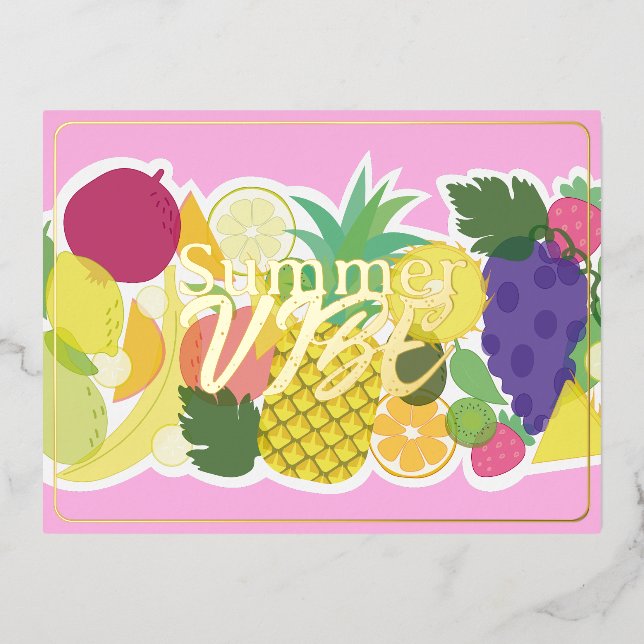 Sommervibe, Folienurlaub Postkarte (Vorderseite)