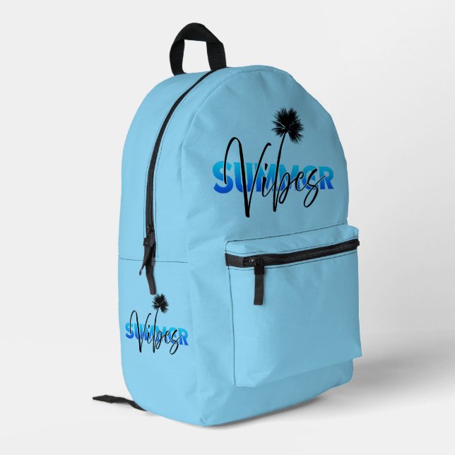 Sommervibes Bedruckter Rucksack (Rückseitige Ecke links)