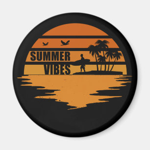 Sommervibes Familienurlaub Magnet
