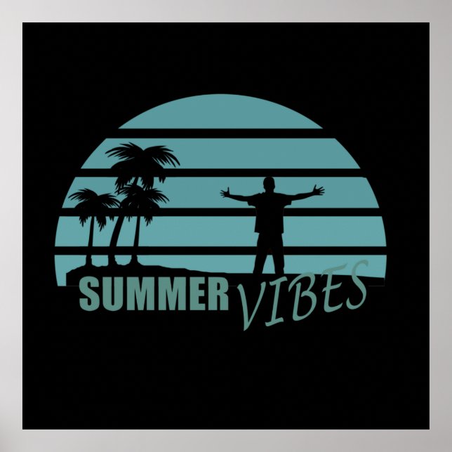 Sommervibes Familienurlaub Poster (Vorne)