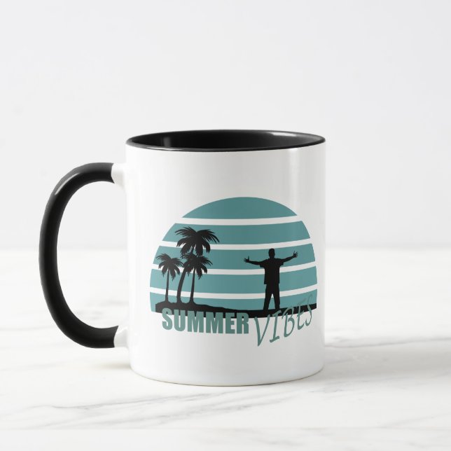 Sommervibes Familienurlaub Tasse (Links)