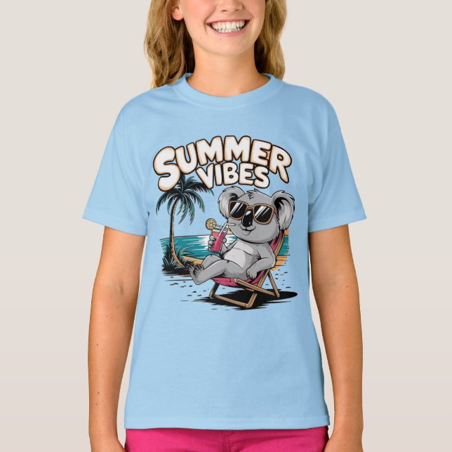 Sommervibes koala T-Shirt (Vorderseite)
