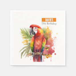 Sommervibes Parrot - Geburtstagsparty - Serviette