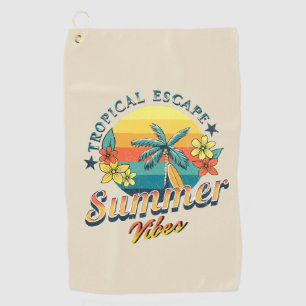 Sommervibes - Tropische Flucht Golfhandtuch