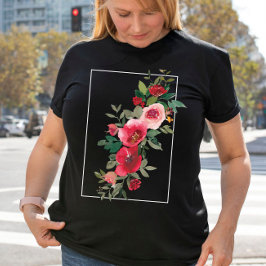 Sommervibes: Vintage Blume in Aquarellfarben T-Shirt