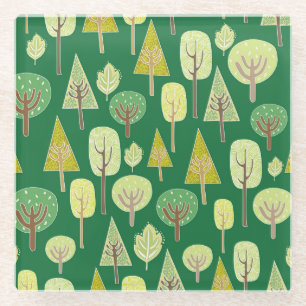 Sommerwald: Inspiriertes Design der Natur Glasuntersetzer