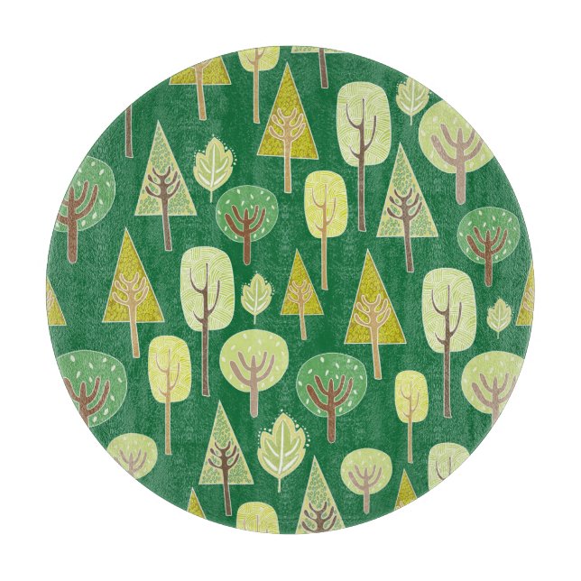 Sommerwald: Inspiriertes Design der Natur Schneidebrett (Vorderseite)