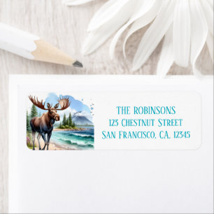 Sommerwasserfarbe Elche am Strand