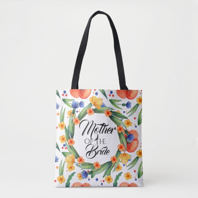 Sommerwasserfarbe Mutter der Brautkollage chic Tasche (Vorderseite)