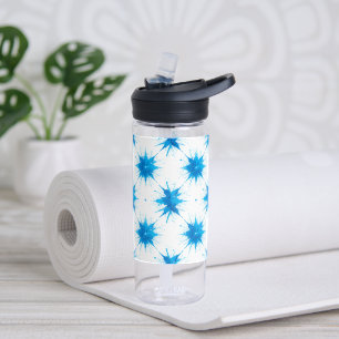 Sommerwasserflasche mit frischer geometrischer Bla Trinkflasche