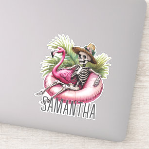 Sommerween Halloween Skelett Personalisiert Aufkleber