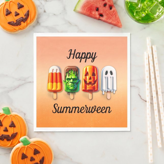 Sommerween Halloween Sommerparty Serviette (Von Creator hochgeladen)