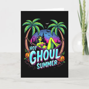 Sommerween Stimmung Lustig Heißer Ghoul Sommer Ske Karte