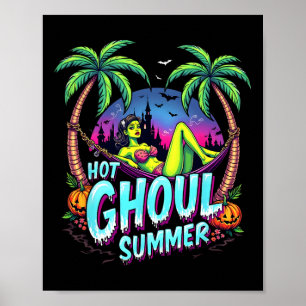 Sommerween Stimmung Lustig Heißer Ghoul Sommer Ske Poster