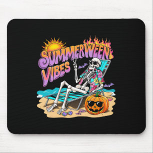 Sommerween-Stimmung Skelett-Kürbis Gruseliger Urla Mousepad