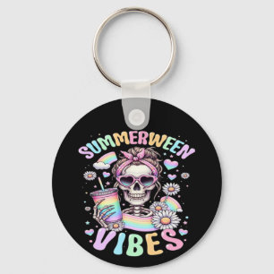 Sommerween-Stimmung Süße Skelett-Mädchen Sommer-Ha Schlüsselanhänger