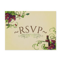 Sommerweingarten Romantische RSVP-Karte