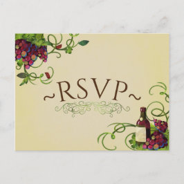 Sommerweingarten Romantische RSVP-Karte Einladungspostkarte