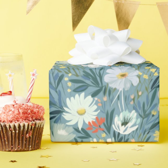 Sommerwiese der Wildblumen Geschenkpapier (Geburtstagsparty)