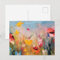 Sommerwiese – Expressive abstrakte Wildblumen