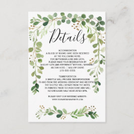 Sommerwiese Garland Wasserfarbe Hochzeitsstimmung  Begleitkarte