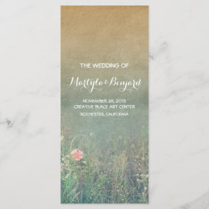 Sommerwiese Rustikale romantische Hochzeitsprogram Programm