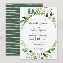 Sommerwiese Wasserfarbe Einladung Hochzeit