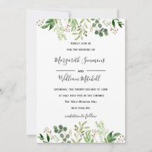 Sommerwiese Wasserfarbe Einladung Hochzeit