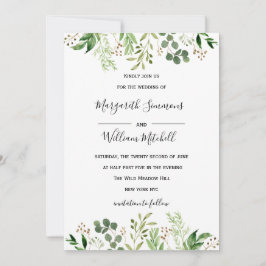 Sommerwiese Wasserfarbe Einladung Hochzeit