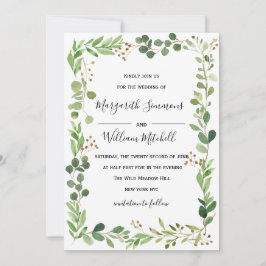 Sommerwiese Wasserfarbe Einladung Hochzeit