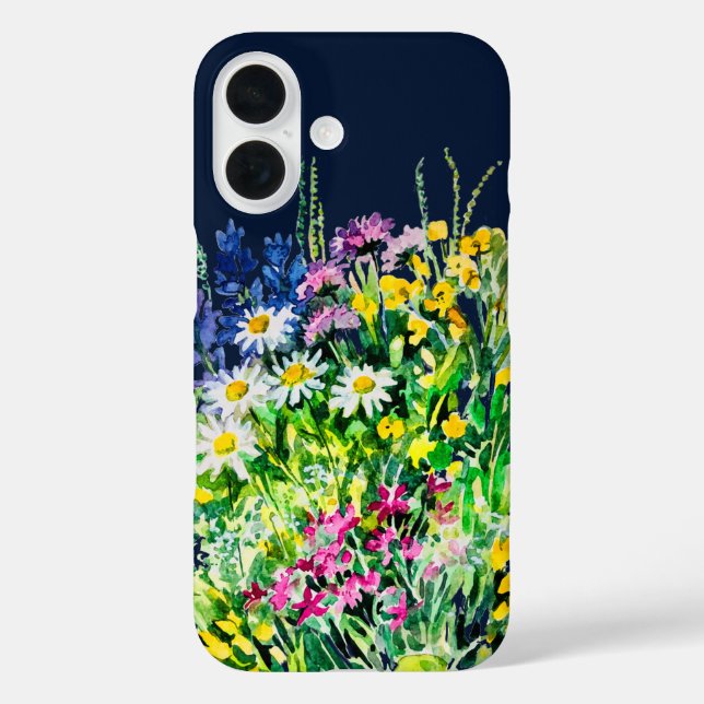 Sommerwiese, wilde Blume iPhone 16 Hülle (Rückseite)