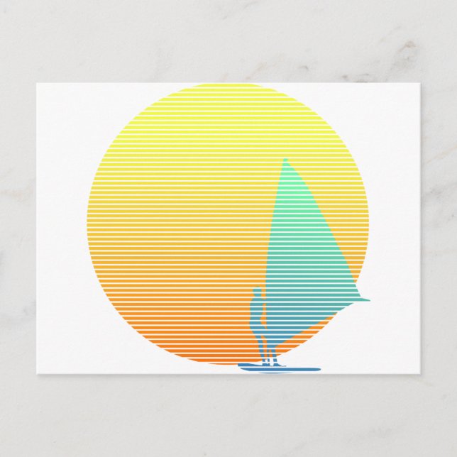 Sommerwindsurfer Postkarte (Vorderseite)
