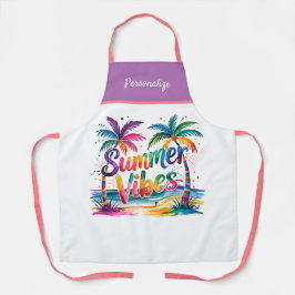Sommerwoben Lebendige Palmen Personalisiert Schürze