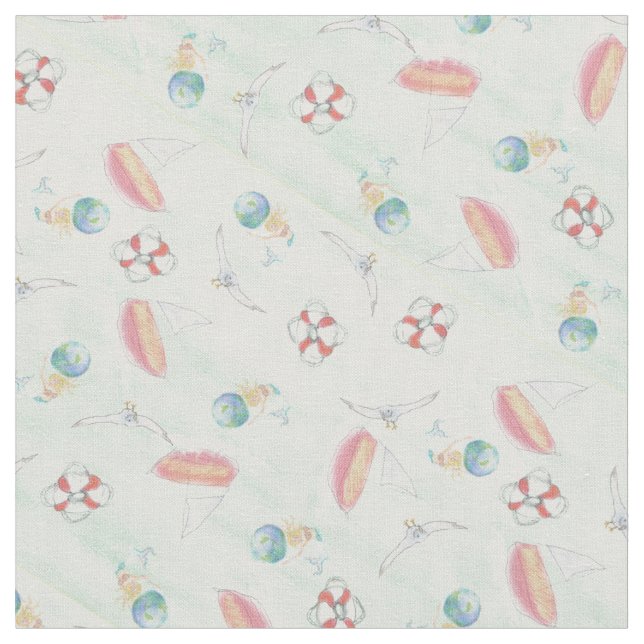 Sommerzeit am Meer Stoff (Nahaufnahme)