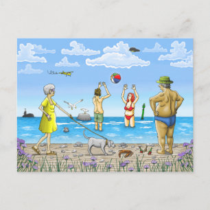 Sommerzeit am Strand Feiertagspostkarte