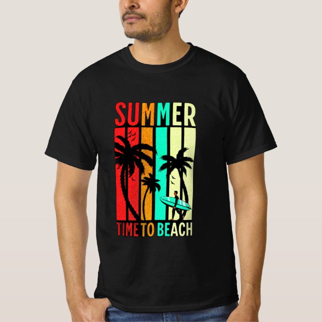 Sommerzeit am Strand T-Shirt (Vorderseite)