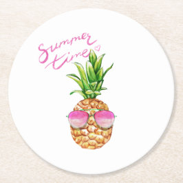 Sommerzeit-Ananas-Untersetzer Runder Pappuntersetzer