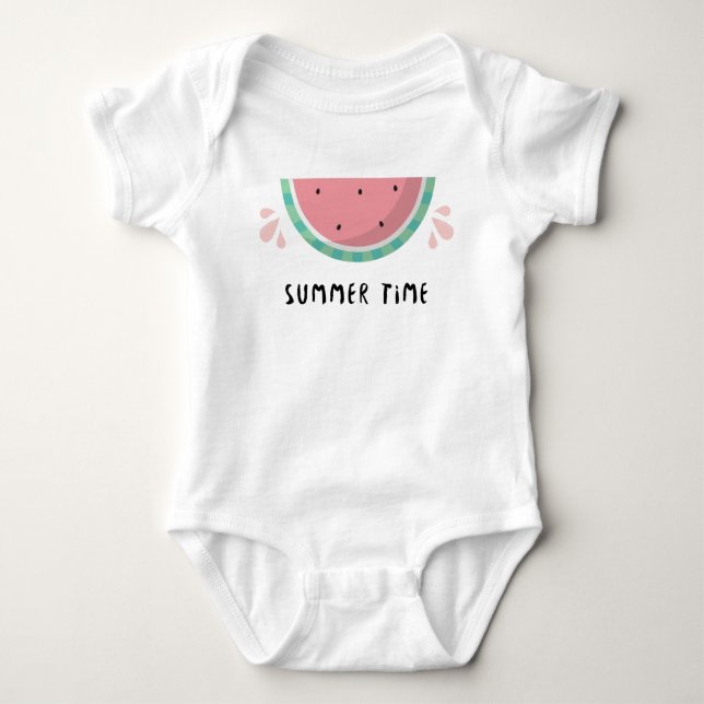 Sommerzeit Baby Strampler (Vorderseite)