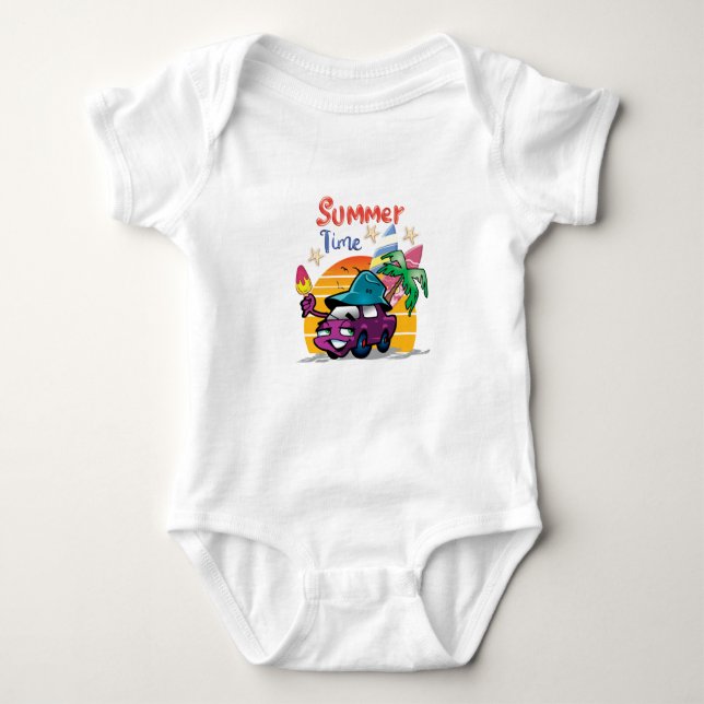 Sommerzeit Baby Strampler (Vorderseite)