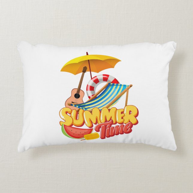 Sommerzeit Dekokissen (Vorderseite)