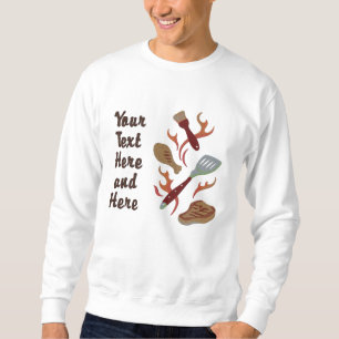 Sommerzeit der GRILLEN - Anpassen Besticktes Sweatshirt