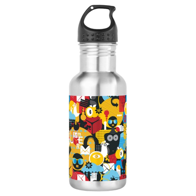 Sommerzeit Edelstahlflasche (Vorderseite)