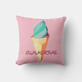 Sommerzeit, Eiscreme-Kissen Kissen