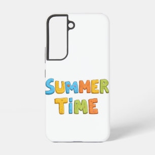 Sommerzeit - farbenfrohe Sommerzeit Text Samsung Galaxy Hülle