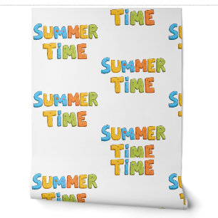 Sommerzeit - farbenfrohe Sommerzeit Text Tapete