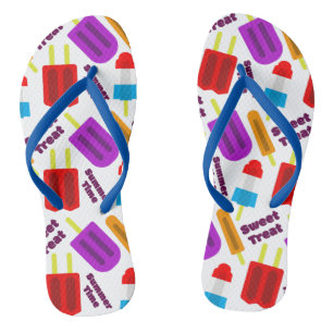 Sommerzeit Frozen Juice Bar Pattern Flip Flops