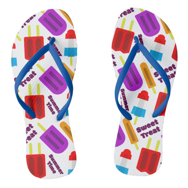 Sommerzeit Frozen Juice Bar Pattern Flip Flops (Fußbett)