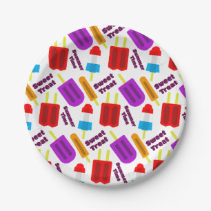 Sommerzeit Frozen Juice Bar Pattern Pappteller